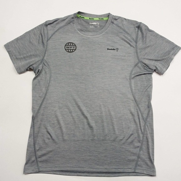 Baddle T-Shirt Men's Size Large Gray Short Sleeve Regular-Fit Crew Neck Pullover - Picture 1 of 7